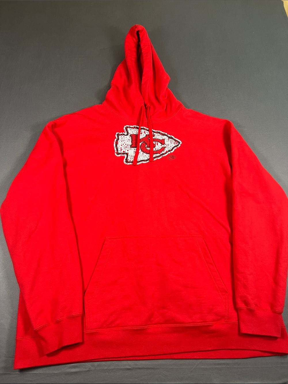 Majestic Red Crewneck Hoodie with Front Logo